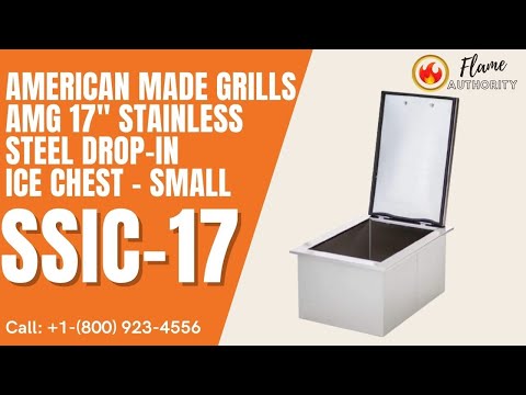 American Made Grills AMG 17" Stainless Steel Drop-In Ice Chest - Small SSIC-17