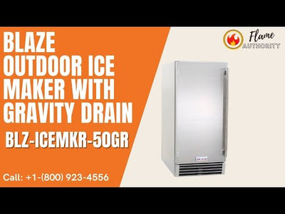 Blaze Outdoor Ice Maker with Gravity Drain BLZ-ICEMKR-50GR