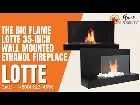 The Bio Flame Lotte 35-inch Wall Mounted Ethanol Fireplace