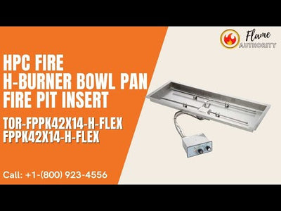 HPC Fire H-Burner Bowl Pan Fire Pit Insert TOR-FPPK42X14-H-FLEX