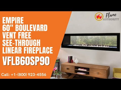 Empire 60" Boulevard Vent Free See-Through Linear Fireplace VFLB60SP90