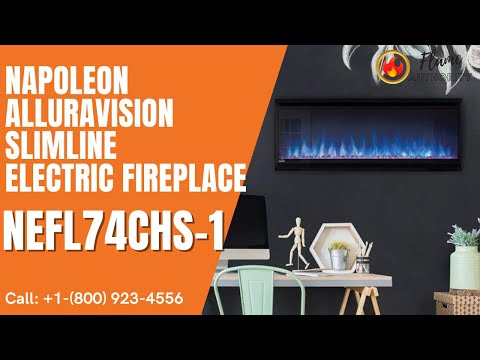 Napoleon Alluravision™ 74 Slimline Electric Fireplace NEFL74CHS-1
