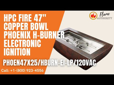 HPC Fire 47" Copper Bowl Phoenix H-Burner Electronic Ignition