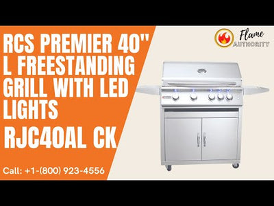 RCS Premier 40" L Freestanding Grill with LED Lights RJC40AL CK