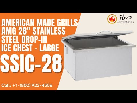 American Made Grills AMG 28" Stainless Steel Drop-In Ice Chest - Large SSIC-28