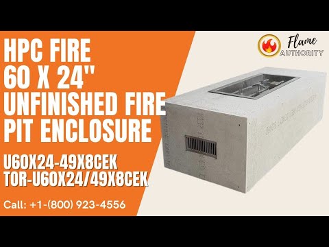HPC Fire 60 x 24" Unfinished Fire Pit Enclosure U60X24-49X8CEK