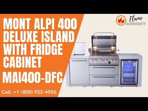 Mont Alpi 400 Deluxe Island Grill with fridge cabinet MAi400-DFC