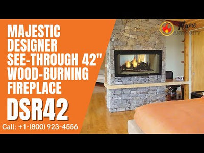 Majestic Designer See-Through 42" Wood-Burning Fireplace DSR42