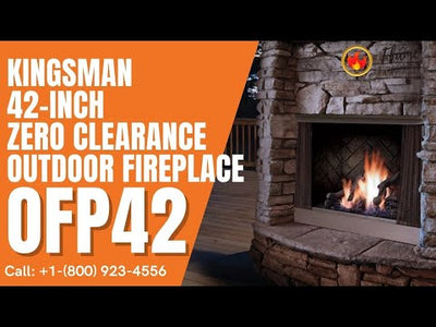 Marquis by Kingsman Aurora 42-inch Zero Clearance Outdoor Gas Fireplace OFP42