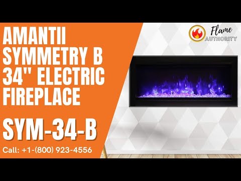 Amantii Symmetry B 34" Electric Fireplace SYM-34-B