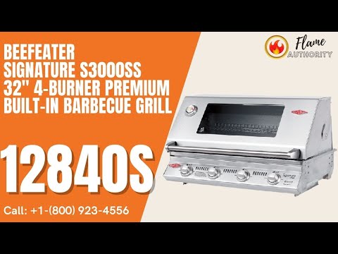 BeefEater Signature S3000SS 32" 4-Burner Premium Built-In Barbecue Grill 12840S
