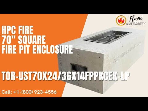 HPC Fire 70" Square Fire Pit Enclosure TOR-UST70X24/36X14FPPKCEK-LP