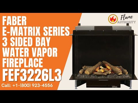 Faber e-MatriX Series 3 Sided Bay Water Vapor Fireplace - FEF3226L3