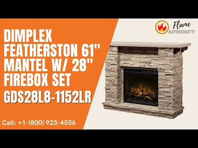 Dimplex Featherston Stone Look 61" Mantel with 28" Electric Firebox GDS28L8-1152LR