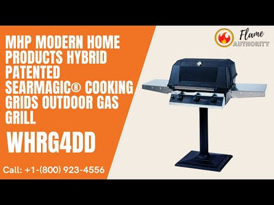 MHP Modern Home Products Hybrid Gas Grill Head with 2 Side Shelf and SearMagic® Grids WHRG4DD