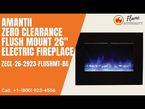 Amantii Zero Clearance Flush Mount 26" Electric Fireplace ZECL-26-2923-FLUSHMT-BG