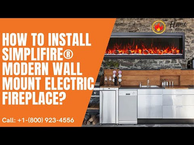 SimpliFire Modern Wall-Mount 58" Electric Fireplace SF-WM58-BK