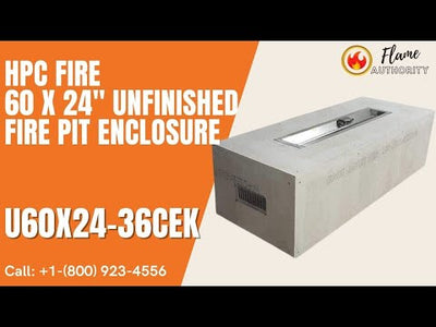 HPC Fire 60 x 24" Unfinished Fire Pit Enclosure U60X24-36CEK