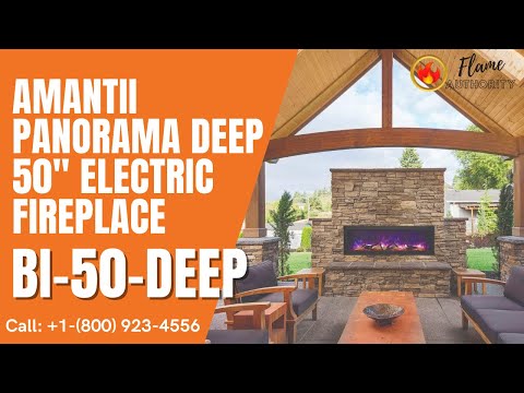 Amantii Panorama BI Deep 50" Smart Electric Fireplace BI-50-DEEP-OD