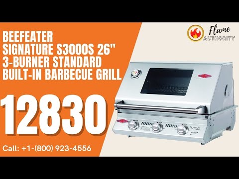 BeefEater Signature S3000S  26" 3-Burner Standard Built-In Barbecue Grill 12830