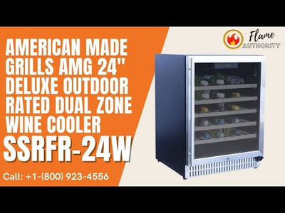 American Made Grills AMG 24" 6.6 Cu. Ft. Deluxe Outdoor Rated Double Tower Kegerator SSRFR-24DK2