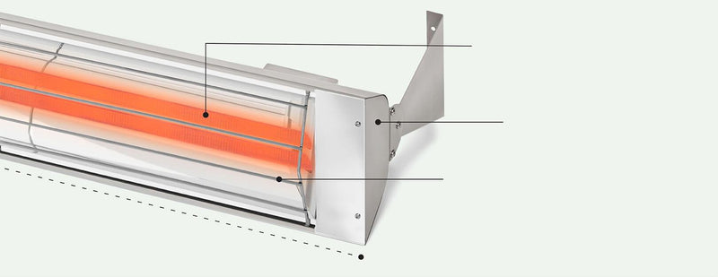 Infratech WD 61.25" Dual Element 208V 6000W Electric Infrared Heater WD-6028SS