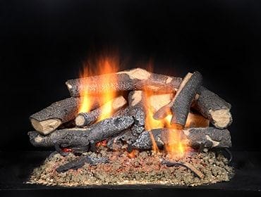 Majestic 18-inch Fireside Supreme Oak See-Through Gas Log Set STFSO18