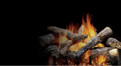 Majestic 3-Tier 24-inch Fireside Grand Oak Outdoor Gas Log Set OGO324-MTCH-HK