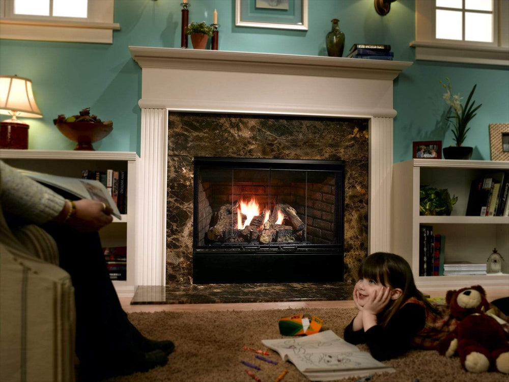 Majestic Reveal 42" Open-Hearth B-Vent Gas Fireplace w/ Traditional Brick Refractory RBV4842IT