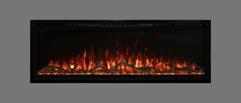 Modern Flames Spectrum Slimline 100" Built-In/Wall Mounted Electric Fireplace SPS-100B