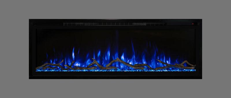 Modern Flames Spectrum Slimline 100" Built-In/Wall Mounted Electric Fireplace SPS-100B