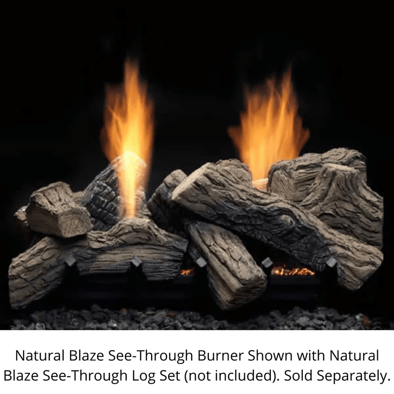Monessen 27" Natural Blaze See-Through Gas Burner NBST27 - Flame Authority