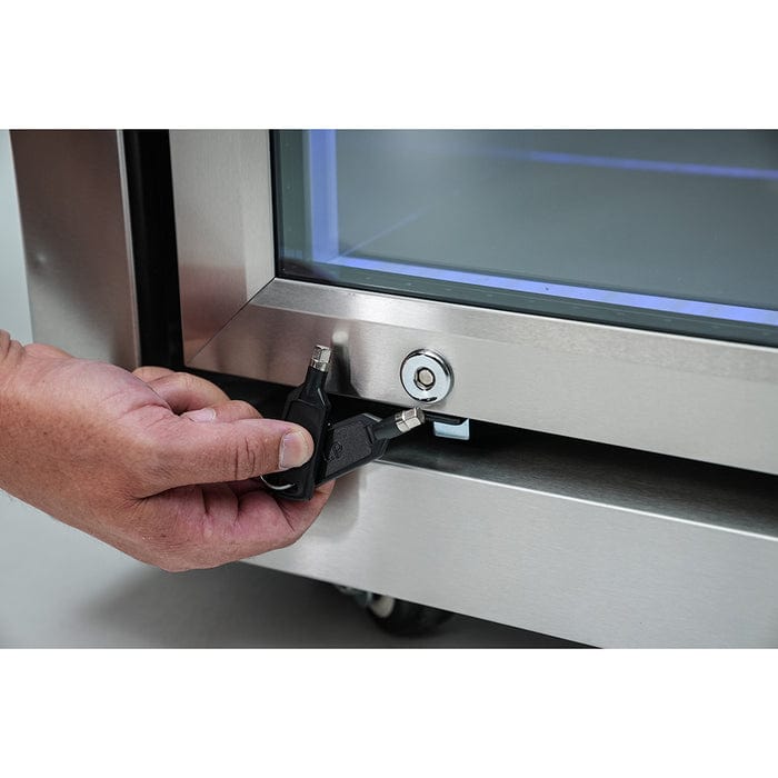 Mont Alpi 400 Deluxe Island Grill with 90 Degree Corners and Fridge Cabinet MAi400-D90FC