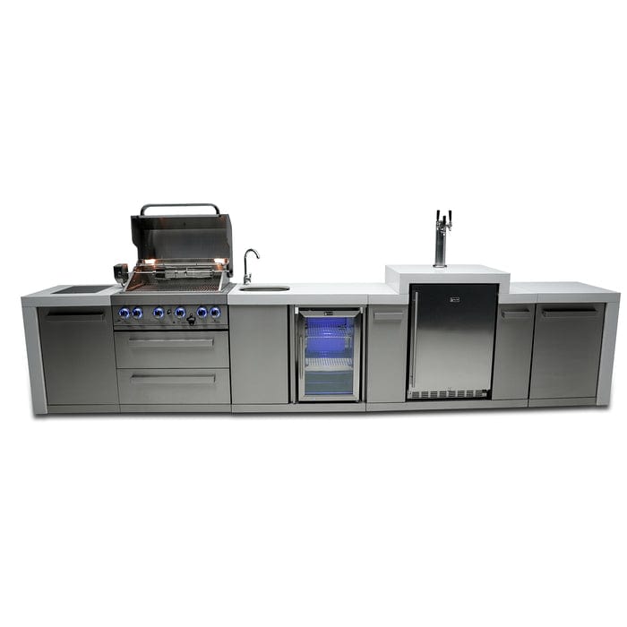 Mont Alpi 400 Deluxe Island Grill with Kegerator and Beverage Center MAi400-DKEGBEV