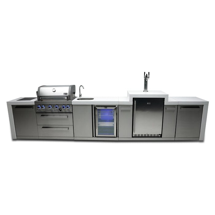 Mont Alpi 400 Deluxe Island Grill with Kegerator and Beverage Center MAi400-DKEGBEV