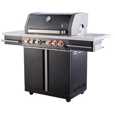 Mont Alpi 470 Supreme Black Stainless Steel Freestanding Gas Grill S-470