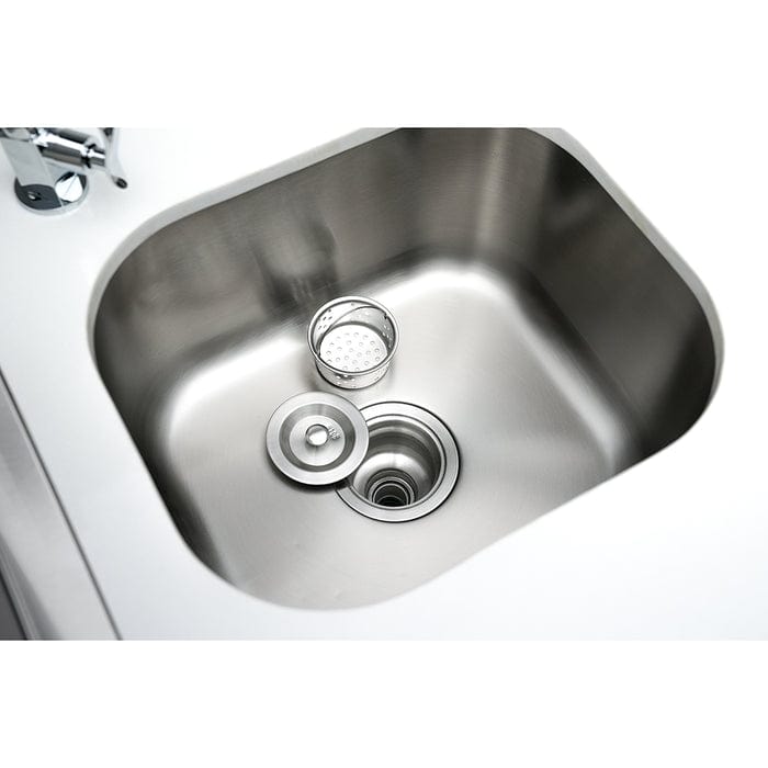 Mont Alpi 805 Black Stainless Steel Island Grill with 90 Degree Corner, Beverage Center & Fridge Cabinet MAi805-BSS90BEVFC