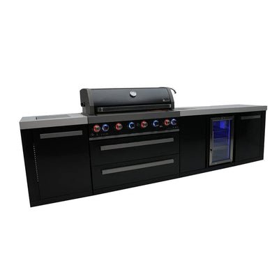 Mont Alpi 805 Black Stainless Steel Island Grill with Beverage Center MAi805-BSSBEV