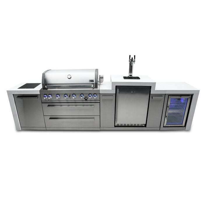 Mont Alpi 805 Deluxe Island Grill with Fridge and Kegerator MAi805-DKEGFC