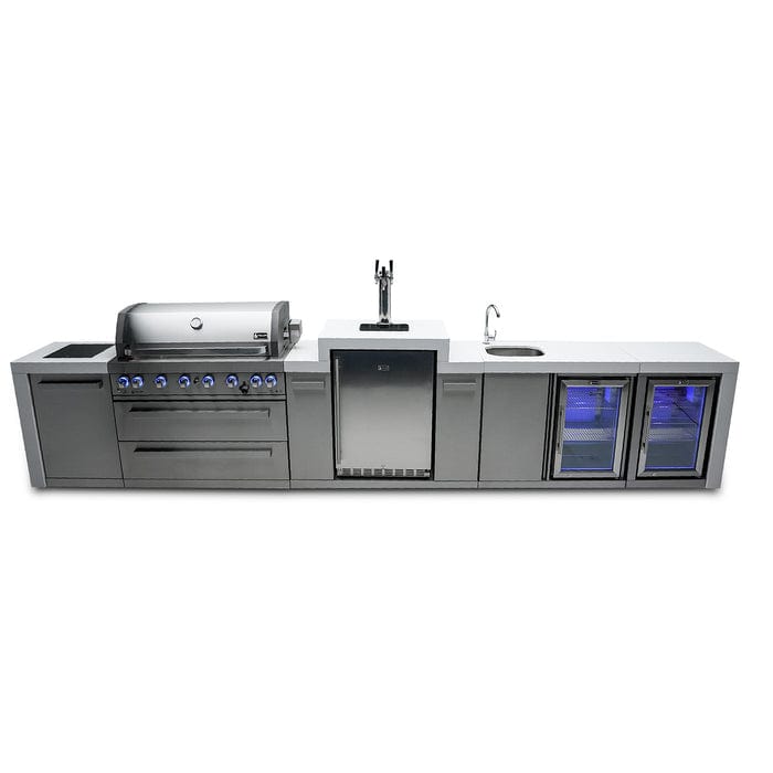 Mont Alpi 805 Deluxe Island Grill with Fridge, Kegerator and Beverage Center MAi805-DKEGBEVFC