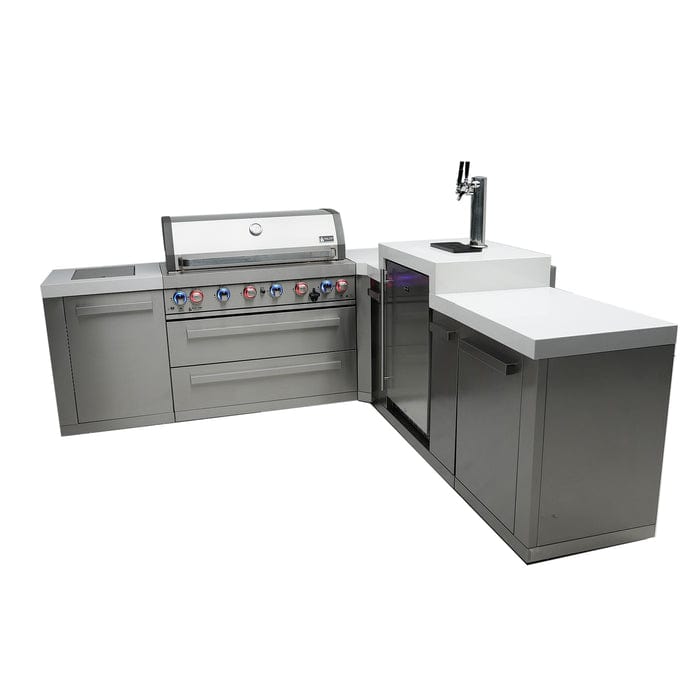 Mont Alpi 805 Island Grill with 90 Degree Corner and Kegerator MAi805-90KEG