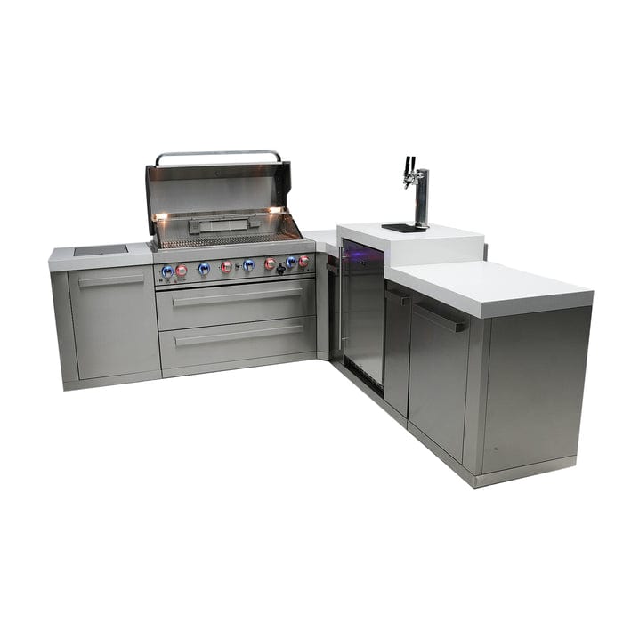 Mont Alpi 805 Island Grill with 90 Degree Corner and Kegerator MAi805-90KEG
