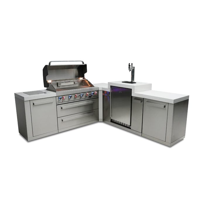 Mont Alpi 805 Island Grill with 90 Degree Corner and Kegerator MAi805-90KEG