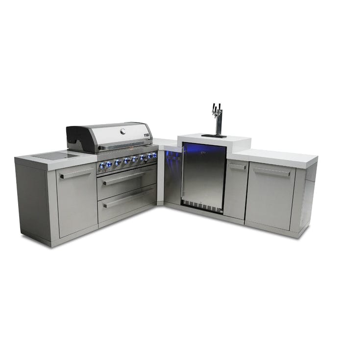Mont Alpi 805 Island Grill with 90 Degree Corner and Kegerator MAi805-90KEG