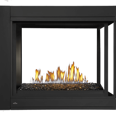 Napoleon Ascent Multi-View Peninsula and Glass Burner Direct Vent Gas Fireplace BHD4-GLASS