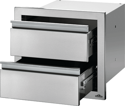 Napoleon Built-In Components 18" X 16" Stainless Steel Double Drawer BI-1816-2DR