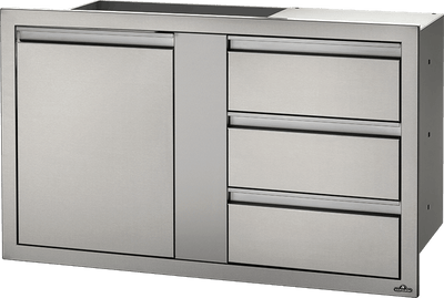 Napoleon Built-In Components 42" X 24" Stainless Steel Large Single Door & Triple Drawer BI-4224-1D3DR