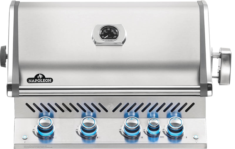 Napoleon Prestige PRO™ 500 RB Built-In Natural Gas Grill w/ Infrared Rear Burner BIPRO500RBNSS-3