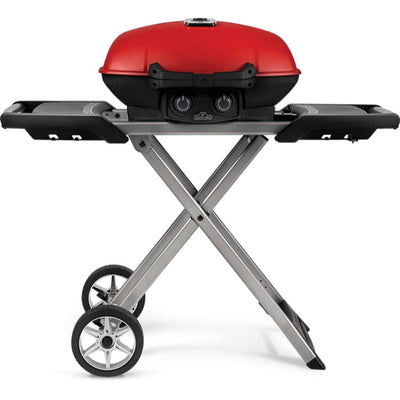 Napoleon TravelQ Pro Red with Scissor Cart Liquid Propane Portable Gas Grill TQ285X-RD-1-A