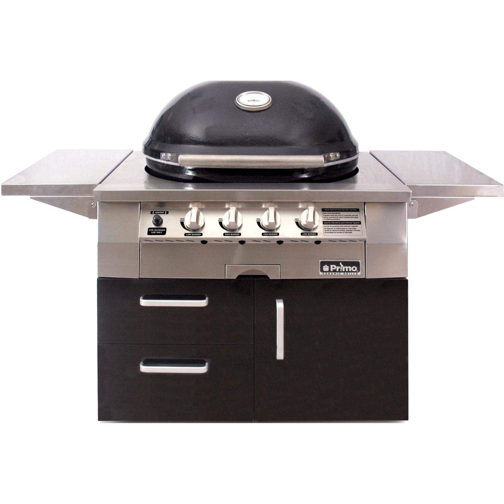 Primo All-In-One Oval G 420 Ceramic Gas Grill PGGXLC (Cart-Mounted)